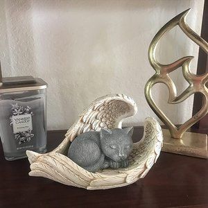 Sleeping Cat Pet Memorial - home décor - Cat Garden Statue